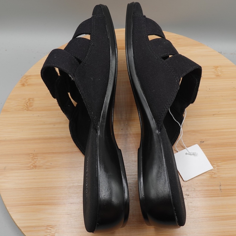 Comfort Plus Shoes Womens Size 8 Black Slip On Memory Foam Sandals RipStop NWT - Picture 6 of 9